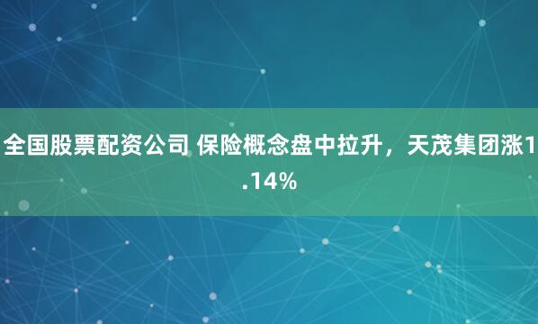 全国股票配资公司 保险概念盘中拉升，天茂集团涨1.14%