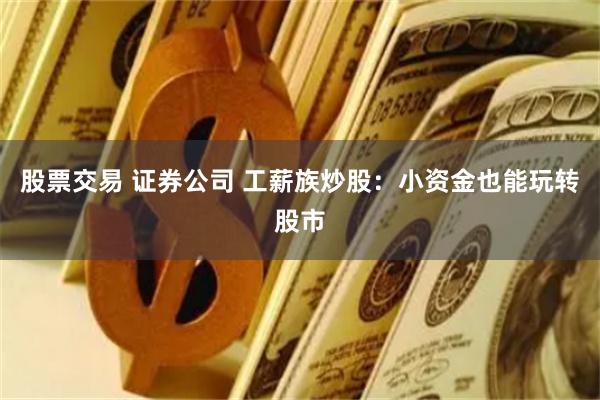 股票交易 证券公司 工薪族炒股：小资金也能玩转股市